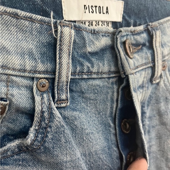 Pistola distressed high rise jeans size 24, button fly - Picture 3 of 4